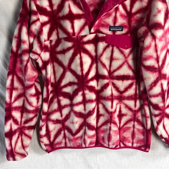 Patagonia Synchilla Snap T Fleece Pullover Women Medium M Diamond Dancer Pink - Picture 3 of 16
